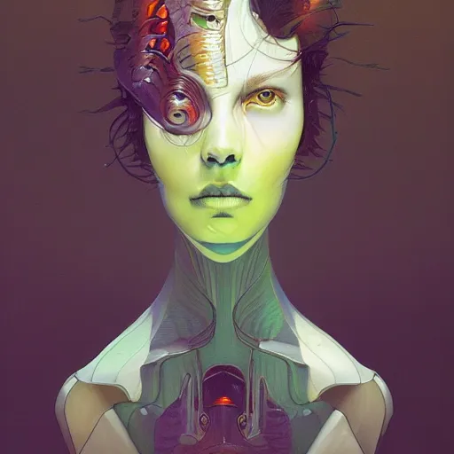 Image similar to pickle avatar portrait by gaston bussierre and charles vess and james jean and erik jones and rhads, inspired by ghost in the shell, beautiful fine face features, intricate high details, sharp, ultradetailed