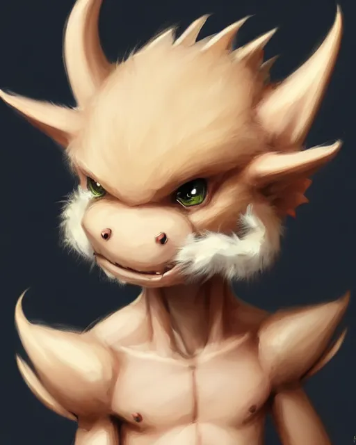 Image similar to character concept art of a cute baby male anthropomorphic beige dragon furry | | cute - fine - face, pretty face, key visual, realistic shaded perfect face, fine details by stanley artgerm lau, wlop, rossdraws, james jean, andrei riabovitchev, marc simonetti, and sakimichan, trending on artstation