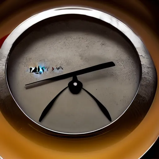 Image similar to hd ultra detailed a clock with the word 'Nick' inscribed on it and an apple by tommy ingberg