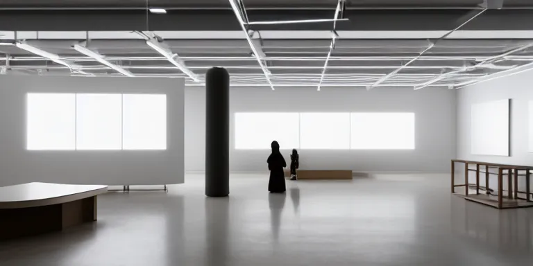 Prompt: dezeen showroom, minimalissimo, artsy soft light gradient computer blur from spike jonze her by jonny niesche, kristen cliburn