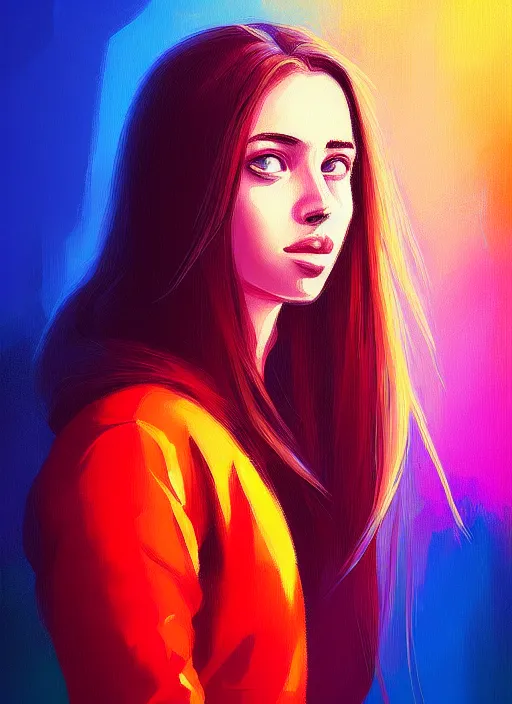 Prompt: a portrait of a pretty young lady by alena aenami