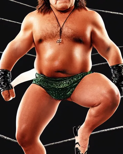 Image similar to portrait of danny devito as a wwe wrestler. photographic, photography