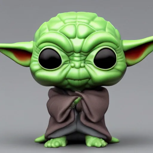 Image similar to isometric isometric isometric cute baby yoda funko pop