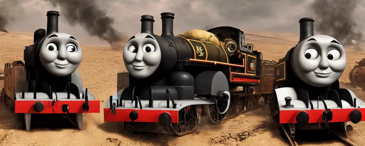 Image similar to Thomas the Tank Engine in MAD MAX: FURY ROAD