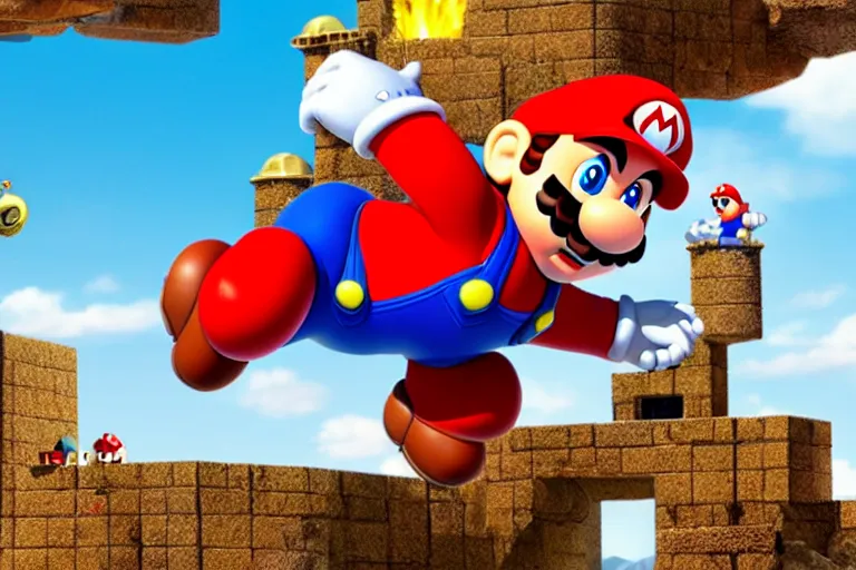 Image similar to promotional image of Super Mario in Game of Thrones, realistic, detailed face, movie still frame, promotional image, imax 70 mm footage