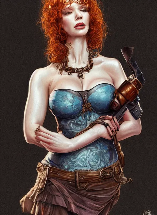 Prompt: Christina Hendricks as a ruggedly handsome skate girl, tasteful, intricate, elegant, highly detailed, centered, digital painting, artstation, concept art, smooth, sharp focus, illustration, artgerm, donato giancola, Joseph Christian Leyendecker, WLOP