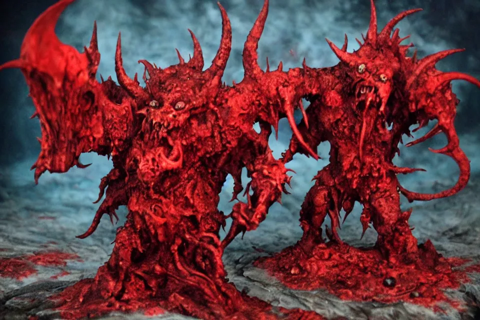 Image similar to the sea of blood and chaos demon, pegricter.