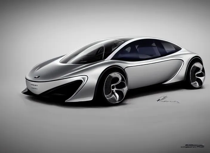 Prompt: a minivan designed by mclaren automotive, highly detailed, 8 k, sharp focus, depth of field, finely detailed car, high contrast, concept art, unreal engine