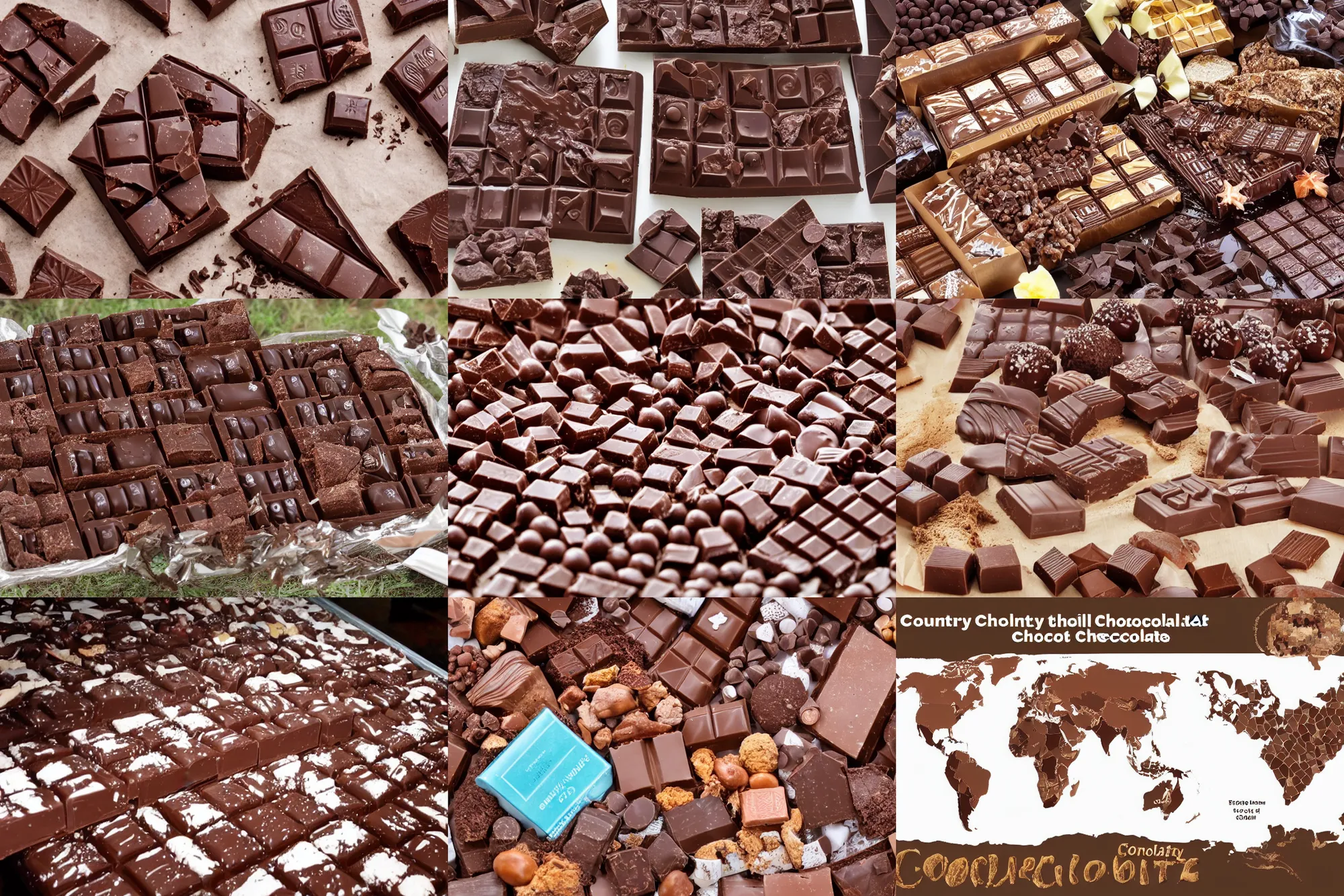 Prompt: country well filled with chocolate