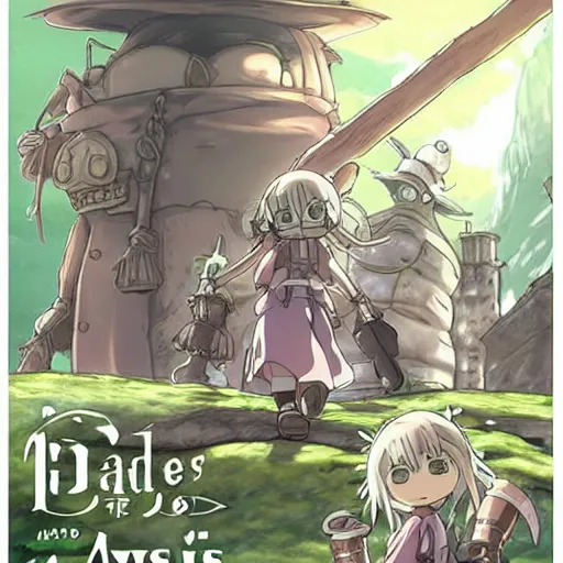 Prompt: made in abyss, illustrations in clear colors, animated film, by studio ghibli