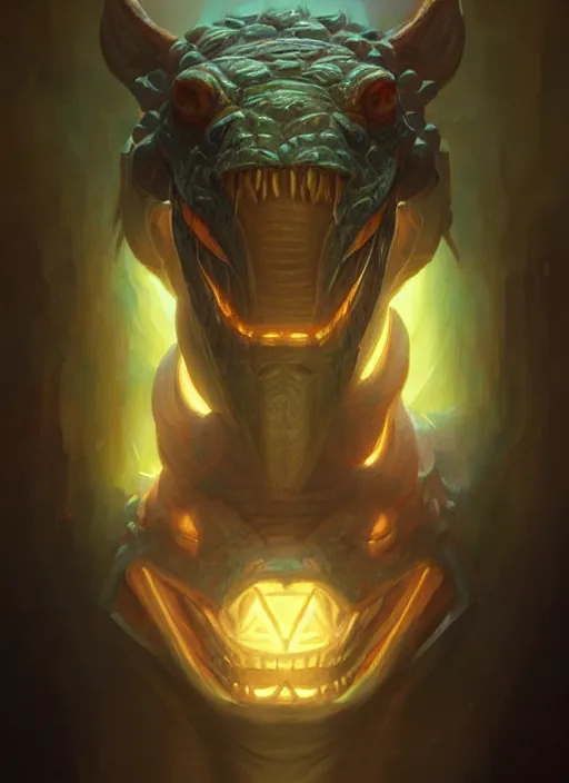 Image similar to symmetry!! portrait of renekton, league of legends, glowing lights!! intricate, elegant, highly detailed, digital painting, artstation, concept art, smooth, sharp focus, illustration, art by artgerm and greg rutkowski and alphonse mucha