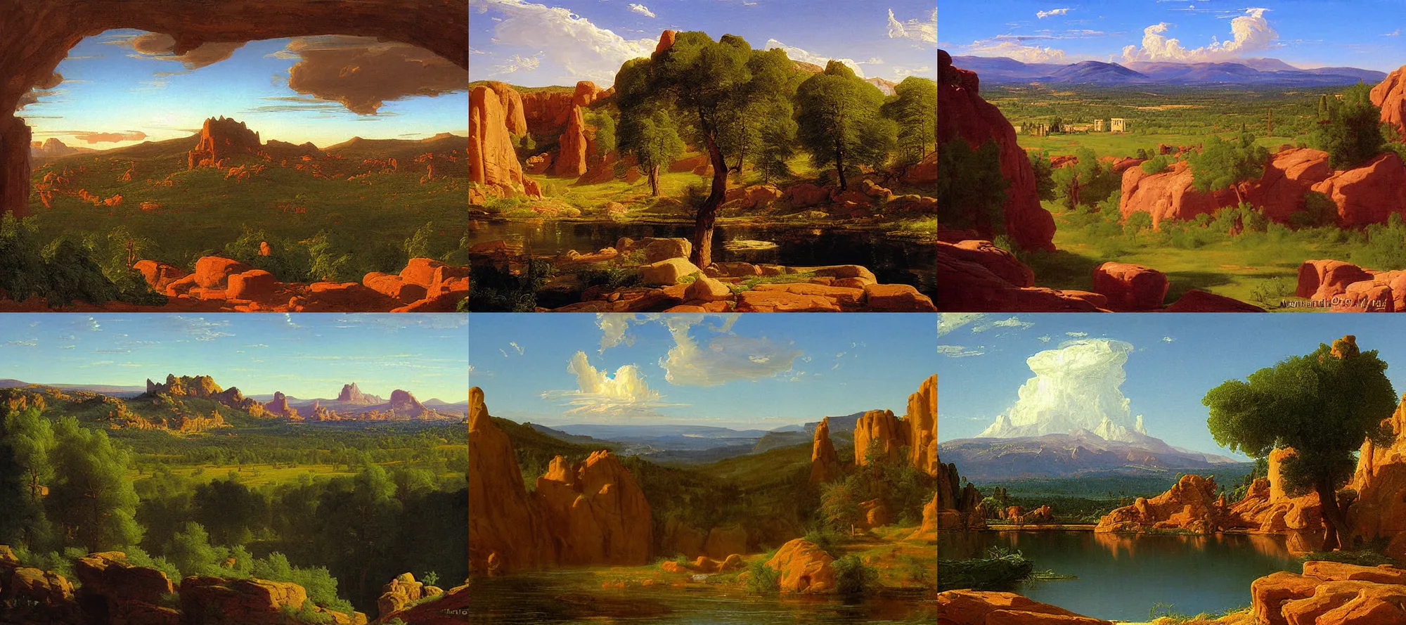 Prompt: prescott arizona painting by thomas cole