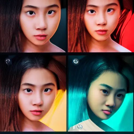 Image similar to a perfect, dynamic, epic, cinematic 8K HD movie shot of close-up philippine beautiful cute young P-Pop idol actress girl face. Motion, VFX, Inspirational arthouse, at Behance, with Instagram filters, Photoshop, Adobe Lightroom, Adobe After Effects, taken with polaroid kodak portra