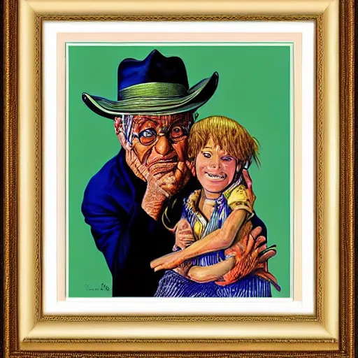 Prompt: yo mama is so old her social security number is 1, rennaissance masters portrait, jean giraud portrait, intricate details