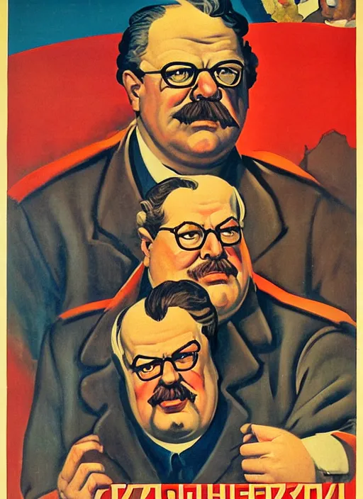 Image similar to soviet propaganda poster. gk chesterton. portrait by jean giraud and anton otto fischer and john philip falter and will eisner and gil elvgren