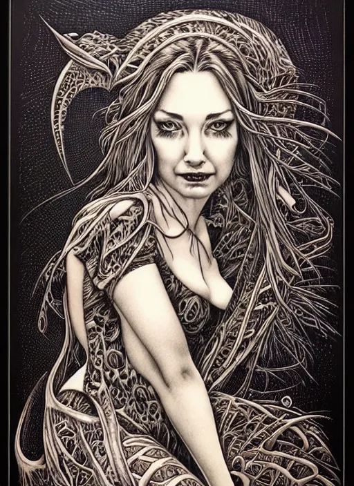 Image similar to a portrait of a pretty young lady by aaron horkey