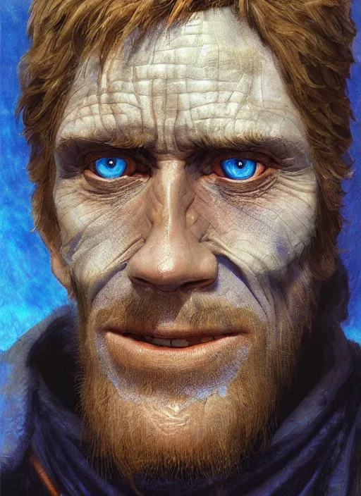 Prompt: closeup portrait biblical daemonic willem dafoe as a pixar! character, by mikhail vrubel, by peter elson, muted colors, extreme detail, trending on artstation, 8 k