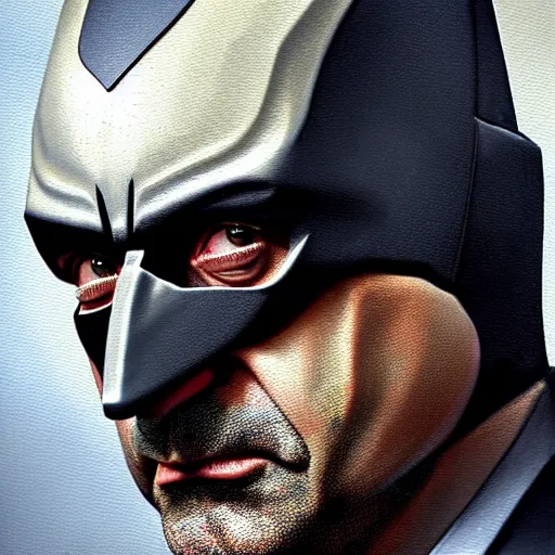 Image similar to hyperrealistic mixed media high resolution painting of (Rowan Atkinson) disguised as !!Batman!!, stunning 3d render inspired art by Jamie Salmon and István Sándorfi and Greg Rutkowski, perfect facial symmetry, dim volumetric lighting, 8k octane beautifully detailed render, full body shot, post-processing, extremely hyper-detailed, intricate, epic composition, highly detailed attributes, highly detailed atmosphere, cinematic lighting, masterpiece, trending on artstation, very very detailed, masterpiece, stunning, flawless completion, lifelike texture, perfection,