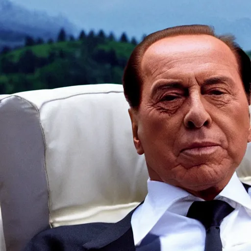 Prompt: Silvio Berlusconi, epic cocaine mountain