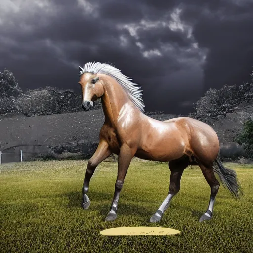 Prompt: you have alerted the horse! 8k, hyperrealistic