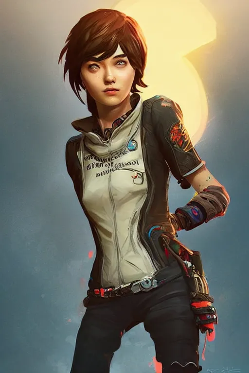 Image similar to A female necromancer floats above the ground, Apex Legends character Life is Strange digital illustration portrait gorgeous lighting, wide angle action dynamic portrait, perspective shot, art by Sam Spratt