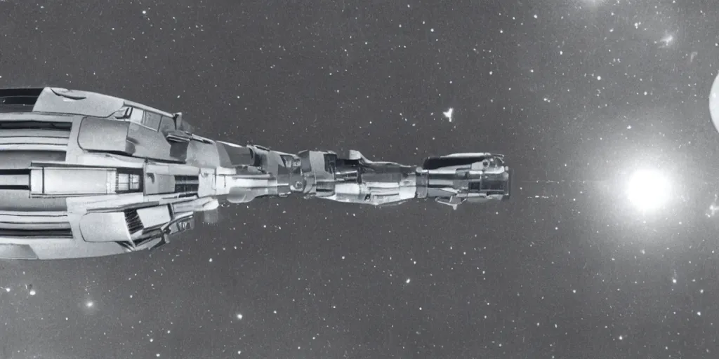 Prompt: film still of a 1 9 6 0 s science fiction film, detailed space ship, cinematic, space