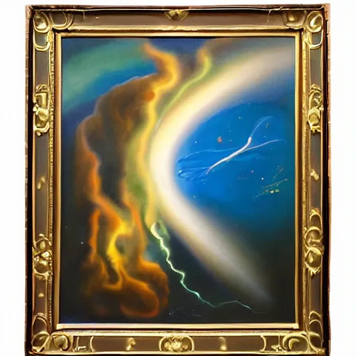 Prompt: The masterpiece painting of the elon musky galaxy by salvia dali the second, salvador dali's much more talented painter cousin, 4k, ultra realistic