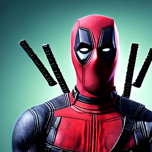 Image similar to Deadpool in a Pixar animation 4K quality