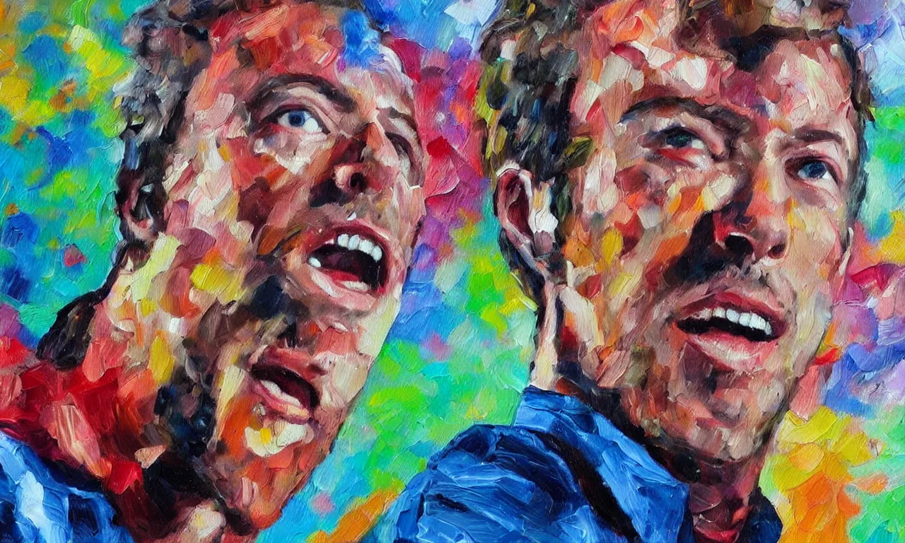 Image similar to chris martin is a stapler, beautiful oil painting