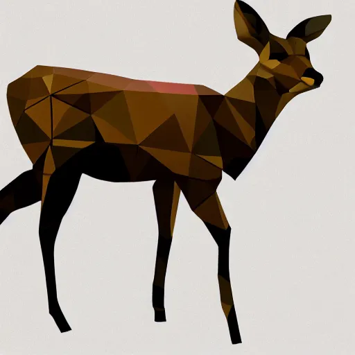 Image similar to geometric polygon deer illustration,