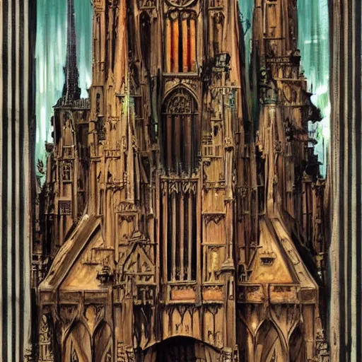Image similar to warhammer 4 0 0 0 0, gothic architecture, art by paul dainton