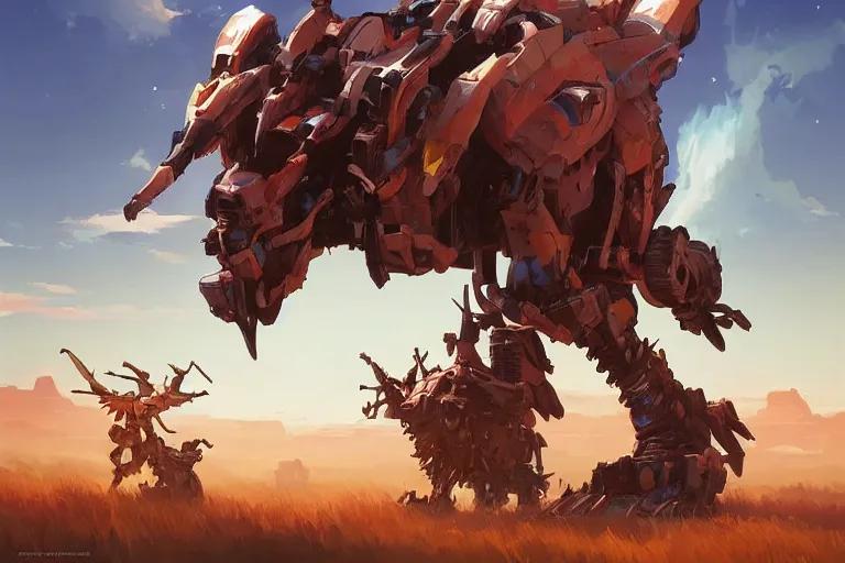 Image similar to sawtooth machine mecha animal beast robot of horizon forbidden west horizon zero dawn bioluminiscence, behance hd by jesper ejsing, by rhads, makoto shinkai and lois van baarle, ilya kuvshinov, rossdraws global illumination