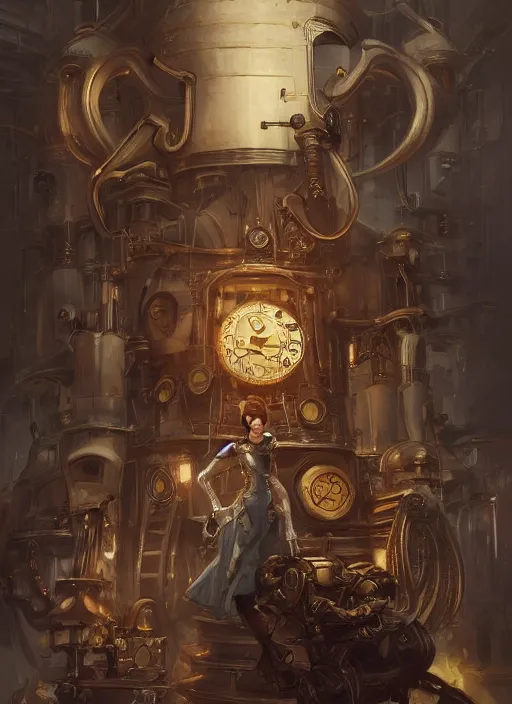 Prompt: House of Mouse steampunk, elegant, digital painting, concept art, smooth, sharp focus, illustration, from StarCraft by Ruan Jia and Mandy Jurgens and Artgerm and William-Adolphe Bouguerea