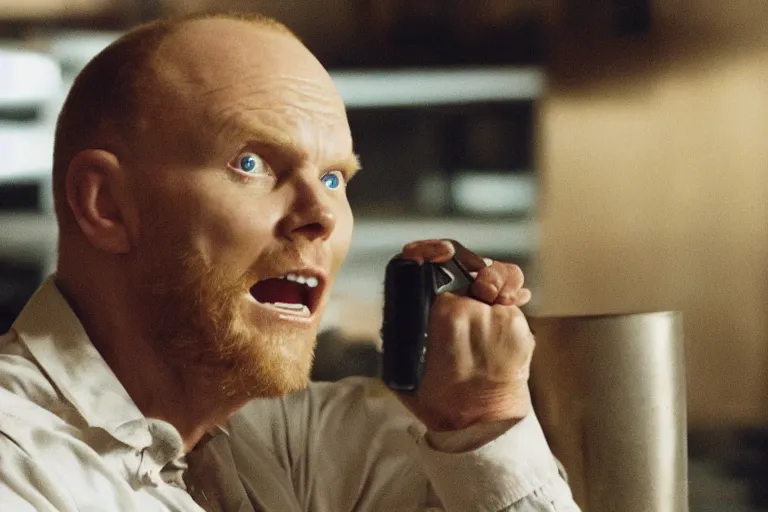 Prompt: a film still of Bill burr in Black Dynamite, high quality