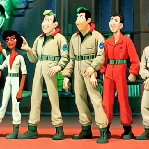 Prompt: Claymation real Ghostbusters