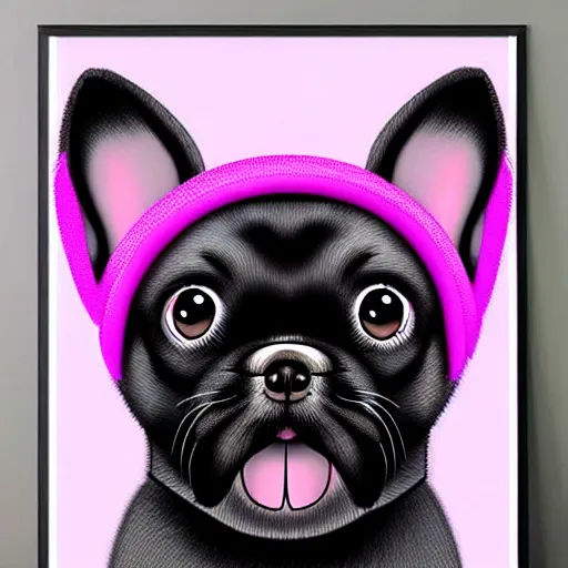 Image similar to Kawaii cute dog, poster art