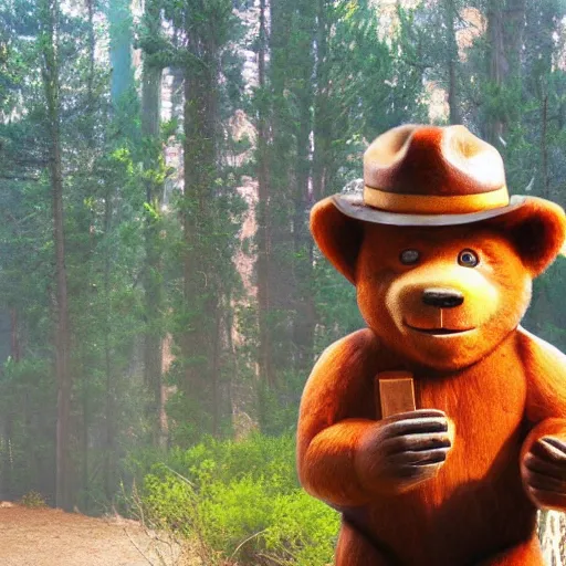 Image similar to Smokey the Bear in Portugal