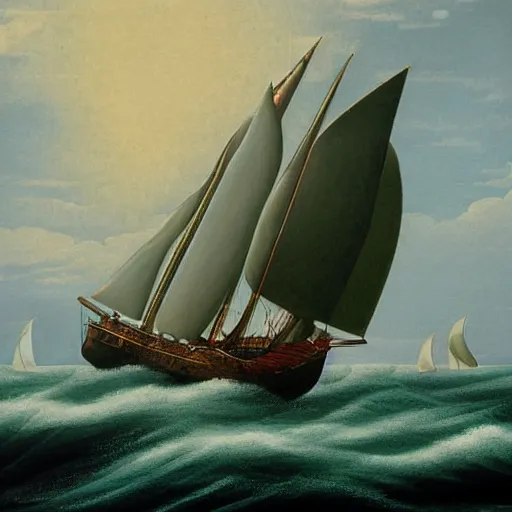 Image similar to sailing off the edge of the world, romanticism artwork