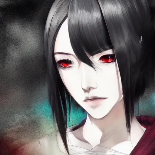 Prompt: heroine, beautiful, sui ishida with black hair art manga, hyperrealistic, highly detailed, a real photographic, digital art, 8 k, character, realistic, portrait, female samurai, symatrical, dark atmospheric lighting, artstation, symetric, lineart