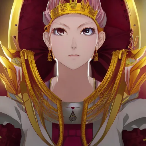 Image similar to portrait of queen medb, anime fantasy illustration by tomoyuki yamasaki, kyoto studio, madhouse, ufotable, trending on artstation