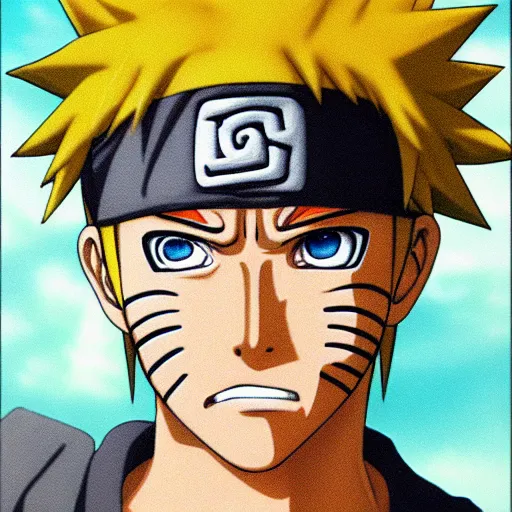 Prompt: Realistic portrait of Naruto Uzumaki from the anime Naruto