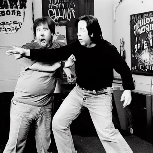 Prompt: champion bill hicks beating bill hicks