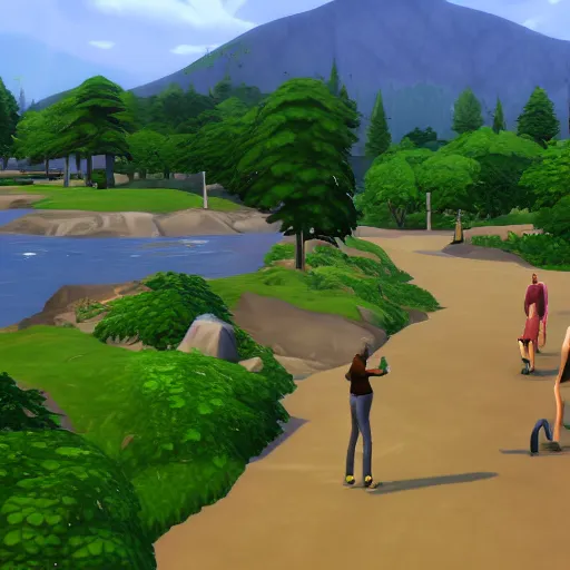 Image similar to a natural disaster unfolds in the sims 4