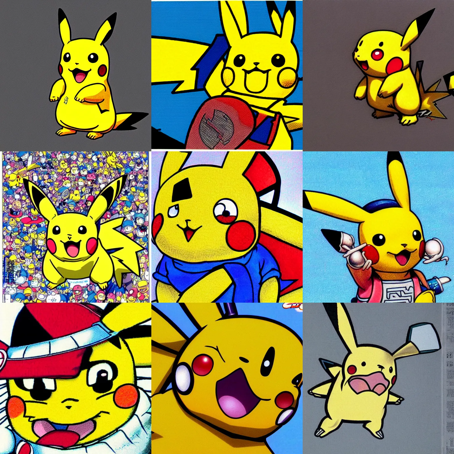 Prompt: detailed!!! very close detailed image of pikachu by akira toriyama