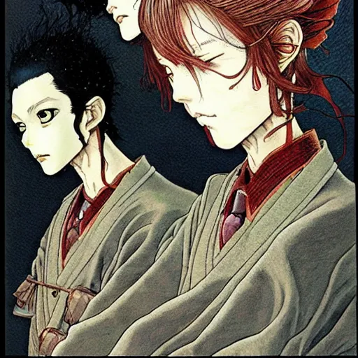 Prompt: prompt : portrait of fantasy painted in miyazaki color style drawn by katsuhiro otomo and takato yamamoto, inspired by fables, china doll face, smooth face feature, intricate oil painting, high detail, sharp high detail, manga and anime 2 0 0 0