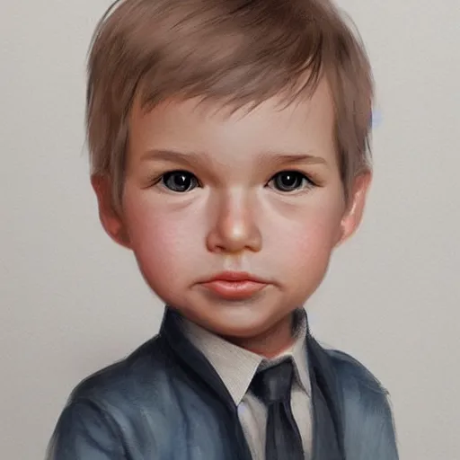 Image similar to super cute baby Harrison Ford, kawaii realistic portrait, by isabelle staub, by RossDraws, trending on artstation