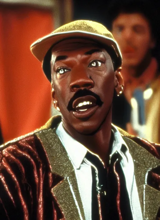 Prompt: Eddie Murphy in Back to the future movie