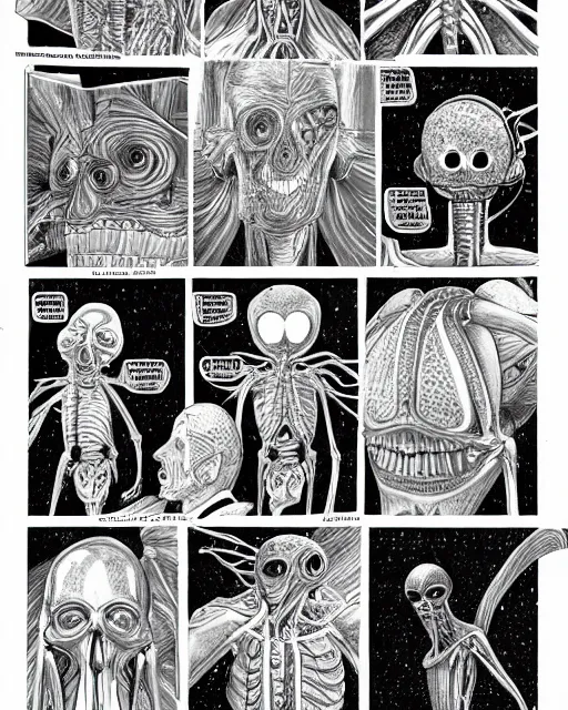 Image similar to anatomy of aliens book page