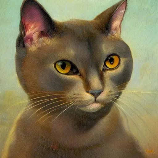 Prompt: cute burmese cat, in style of Ivan Shishkin, oil painting, renaissance drawing, hd, detailed