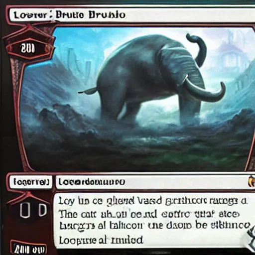 Prompt: Loxodon Bruiser, Magic the Gathering card art 2020